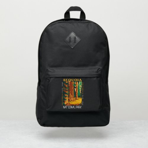 Sequoia National Park California Retro Distressed Port Authority Backpack