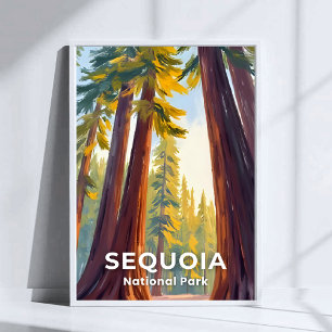Sequoia National Park California Travel Poster