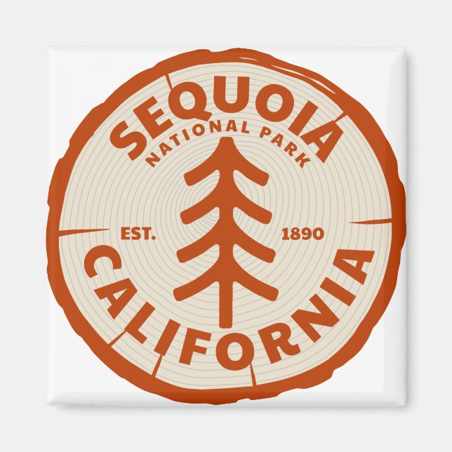 Sequoia National Park California Tree Magnet (Front)