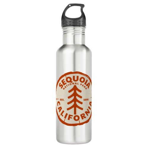 Sequoia National Park California Tree Stainless Steel Water Bottle