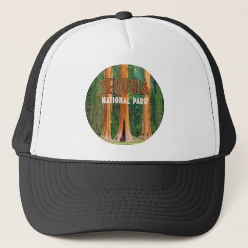 Sequoia National Park California Vintage Trucker Hat