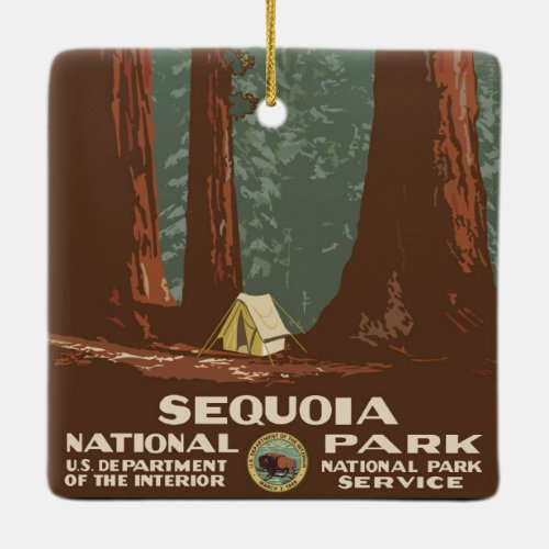 Sequoia National Park Ceramic Ornament