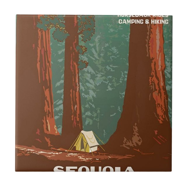 Sequoia National Park Ceramic Tile (Front)