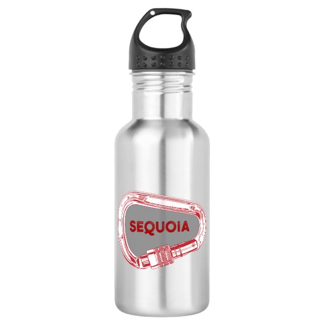 Sequoia National Park Climbing Carabiner Stainless Steel Water Bottle (Front)