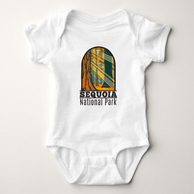 Sequoia National Park Giant Sequoia Trees Baby Bodysuit (Front)