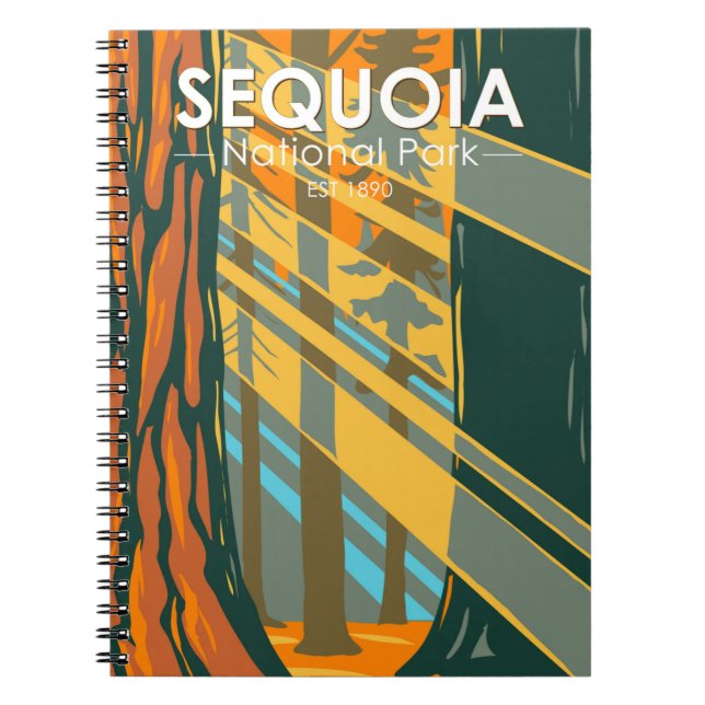 Sequoia National Park Giant Sequoia Trees  Notebook (Front)