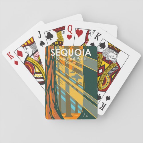 Sequoia National Park Giant Sequoia Trees  Playing Cards