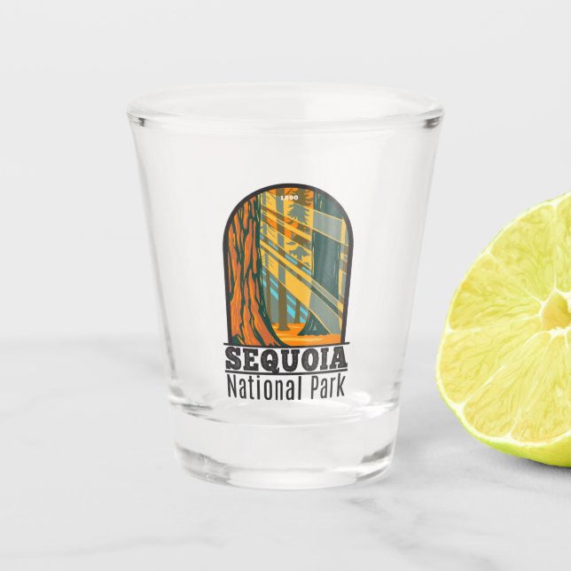 Sequoia National Park Giant Sequoia Trees Shot Glass (Front)