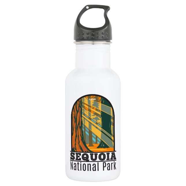 Sequoia National Park Giant Sequoia Trees Stainless Steel Water Bottle (Front)