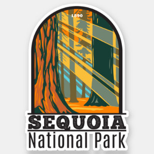 Sequoia National Park Giant Sequoia Trees Sunlight Sticker