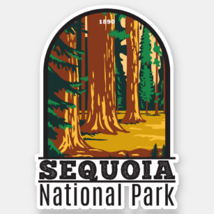 Sequoia National Park Giant Sequoia Trees Vintage Sticker