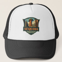 Sequoia National Park Illustration Retro Trucker Hat