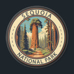 Sequoia National Park Illustration Travel Art Magnet<br><div class="desc">Sequoia vector artwork design. The park contains the highest point in the contiguous United States,  Mount Whitney,  and is south of Kings Canyon National Park.</div>