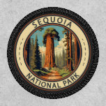 Sequoia National Park Illustration Travel Art Patch<br><div class="desc">Sequoia vector artwork design. The park contains the highest point in the contiguous United States,  Mount Whitney,  and is south of Kings Canyon National Park.</div>