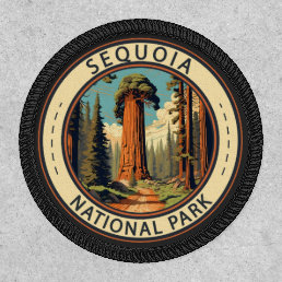 Sequoia National Park Illustration Travel Art Patch