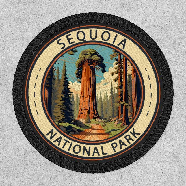 Sequoia National Park Illustration Travel Art Patch (Front)
