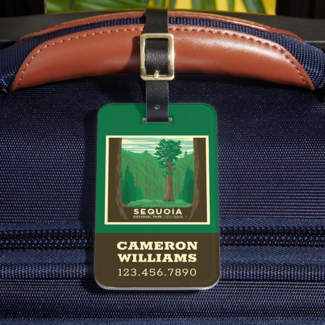 Sequoia National Park Luggage Tag (Front Insitu 2)