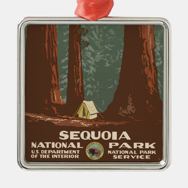Sequoia National Park Metal Ornament (Front)