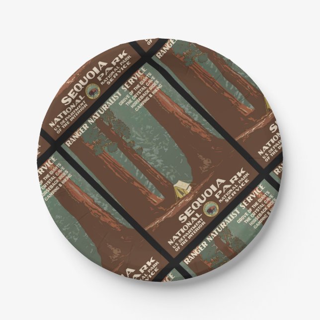Sequoia National Park Paper Plates (Front)