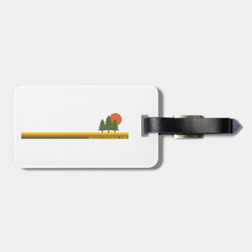 Sequoia National Park Pine Trees Sun Luggage Tag