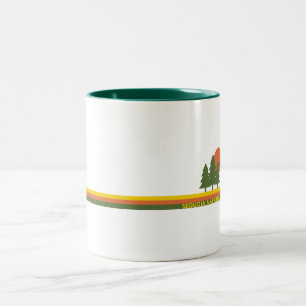 Sequoia National Park Pine Trees Sun Two-Tone Coffee Mug