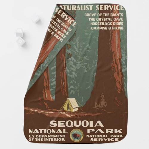 Sequoia National Park Receiving Blanket