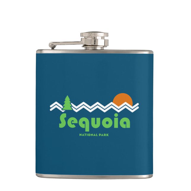 Sequoia National Park Retro Flask (Front)