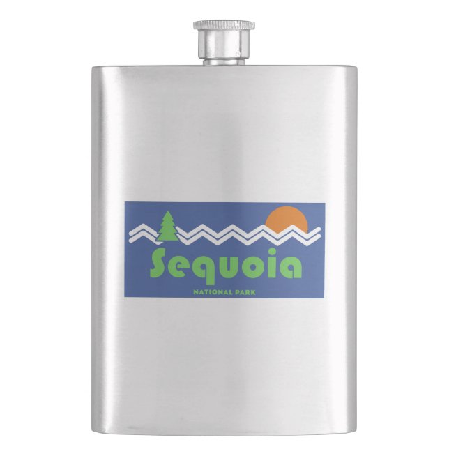 Sequoia National Park Retro Flask (Front)