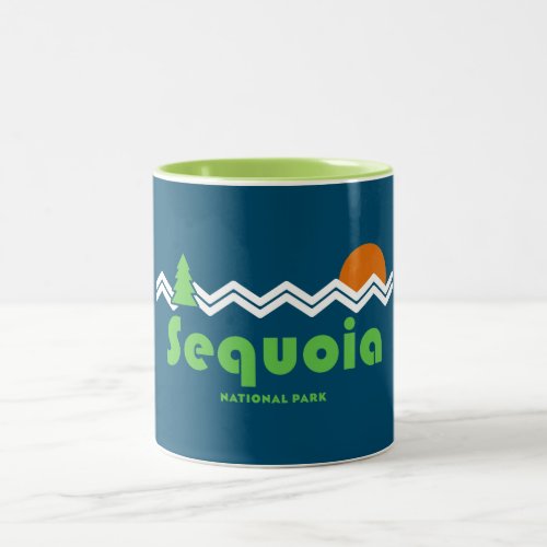 Sequoia National Park Retro Two_Tone Coffee Mug