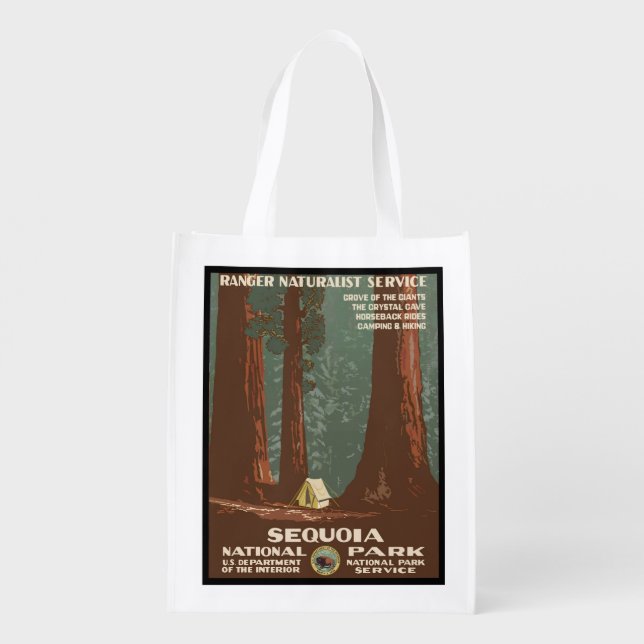 Sequoia National Park Reusable Grocery Bag (Back)