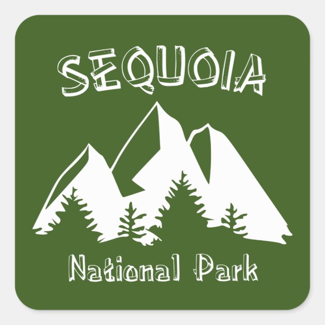 Sequoia National Park Square Sticker (Front)