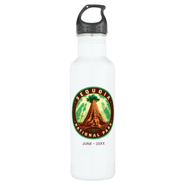 Sequoia National Park Stainless Steel Water Bottle (Front)