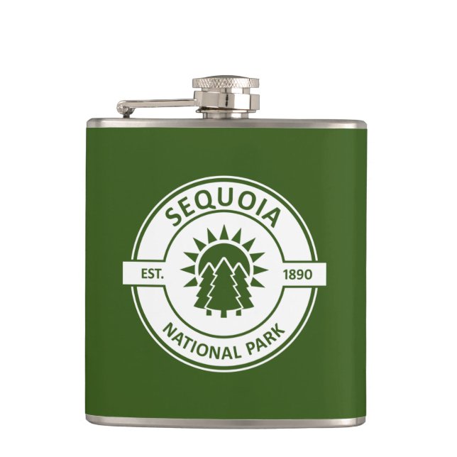 Sequoia National Park Sun Trees Flask (Front)