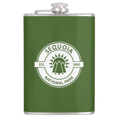 Sequoia National Park Sun Trees Flask