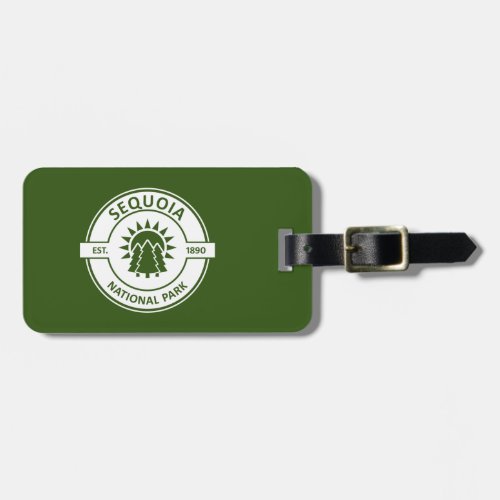 Sequoia National Park Sun Trees Luggage Tag