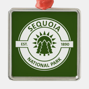 Sequoia National Park Sun Trees Metal Ornament