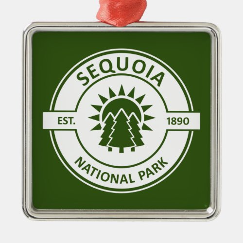 Sequoia National Park Sun Trees Metal Ornament