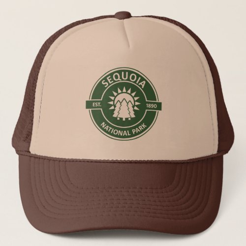 Sequoia National Park Sun Trees Trucker Hat