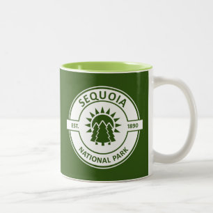 Sequoia National Park Sun Trees Two-Tone Coffee Mug