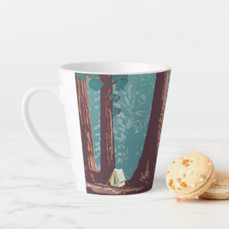 Sequoia National Park Tent Camping Latte Mug