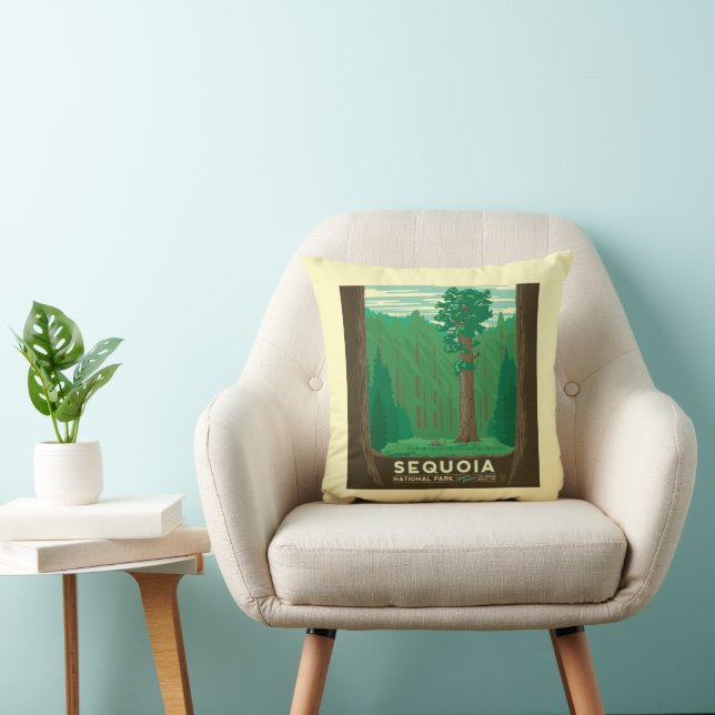 Sequoia National Park Throw Pillow (Chair)