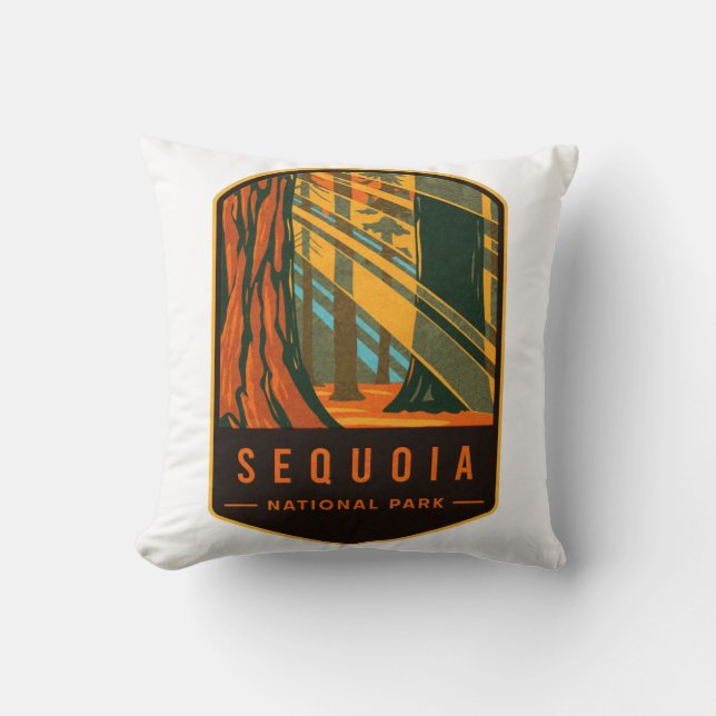 Sequoia National Park Throw Pillow (Front)