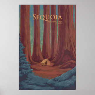 Sequoia National Park Travel Poster