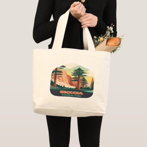 Sequoia National Park Trees Mountains Large Tote Bag