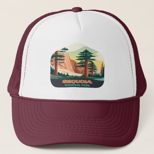 Sequoia National Park Trees Mountains Trucker Hat