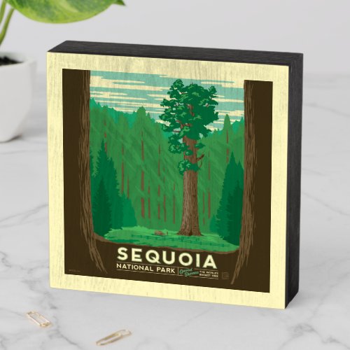 Sequoia National Park Wooden Box Sign