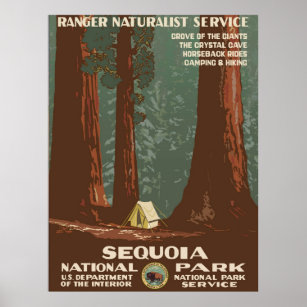 Sequoia National Park - WPA Vintage Poster