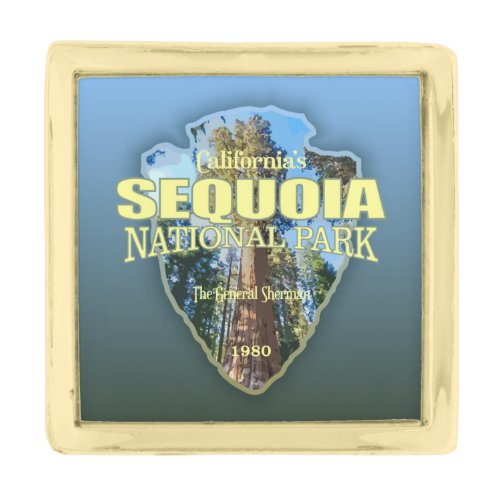 Sequoia NP arrowhead Gold Finish Lapel Pin