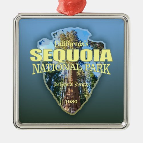 Sequoia NP arrowhead Metal Ornament