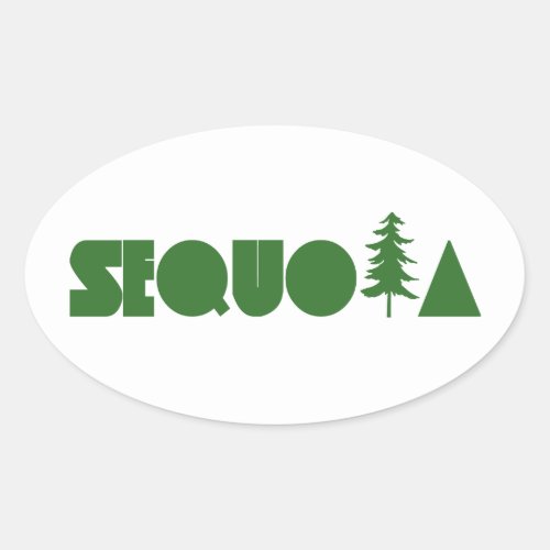 Sequoia Oval Sticker